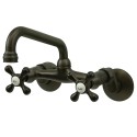 Kingston Brass KS213 Magellan Double Handle Wall Mount Kitchen Faucet