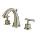 Kingston Brass KS296 Manhattan Two Handle 8" to 16" Widespread Lavatory Faucet w/ Brass Pop-up