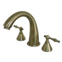 Kingston Brass KS236 Naples Two Handle Roman Tub Filler w/ NL lever handles