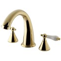 Kingston Brass KS236 Naples Two Handle Roman Tub Filler w/ PL lever handles