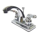 Kingston Brass KS4641NML Naples Two Handle 4" Centerset Lavatory Faucet w/ Brass Pop-up