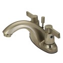 Kingston Brass KB864 NuvoFusion Double Handle 4" Centerset Lavatory Faucet w/ Brass Pop-up