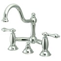 Kingston Brass KS391 Two Handle 8" Widespread Lavatory Faucet w/ Brass Pop-up