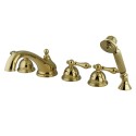 Kingston Brass KS33 Royale Three Handle Roman Tub Filler