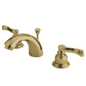 Kingston Brass KB895 Royale Two Handle 4" to 8" Mini Widespread Lavatory Faucet w/ Brass Pop-up