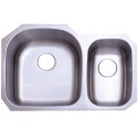 Kingston Brass KU322097DBN Gourmetier Seattle Stainless Steel Double Bowl Undermount Kitchen Sink, Satin Nickel