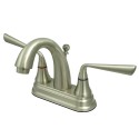 Kingston Brass KS761 Silver Sage Two Handle 4" Centerset Lavatory Faucet w/ Brass Pop-up