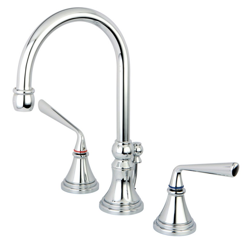 Kingston Brass KS298 Silver Sage Widespread ADA Lavatory Faucet