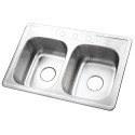 Kingston Brass GKTD332283 Gourmetier Studio Self Rimming Double Bowl Sink Kingston Brass GKTD332283 Gourmetier Studio Self Rimming Double Bowl Sink