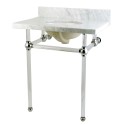 Kingston Brass KVPB30MA Fauceture Vanity & Sink w/ Acrylic Pedestal, 30"