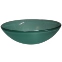 Kingston Brass EVSPFG1 Templeton Light Green Frosted Glass Vessel Bathroom Sink w/out Overflow Hole