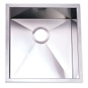 Kingston Brass KUS192010BN Gourmetier Towne Square Stainless Steel Single Bowl Undermount Kitchen Sink, Satin Nickel