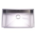 Kingston Brass KUS321910BN Gourmetier Towne Square Stainless Steel Single Bowl Undermount Kitchen Sink, Satin Nickel