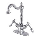 Kingston Brass KS143 Tudor 4" Center Lavatory Faucet w/ Brass Pop-Up Kingston Brass KS143 Tudor 4" Center Lavatory Faucet w/ Brass Pop-Up