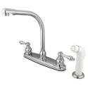 Kingston Brass KB71 Victorian High Arch Kitchen Faucet w/ Non-Metallic Sprayer & AL lever handles Kingston Brass KB71 Victorian High Arch Kitchen Faucet w/ Non-Metallic Sprayer & AL lever handles