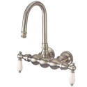 Kingston Brass CC5T Vintage Wall Mount Clawfoot Tub Filler w/ porcelain lever