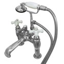 Kingston Brass CC612T1 Vintage Deck Mount Clawfoot Tub Filler w/ Hand & Shower