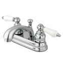 Kingston Brass GKB260 Water Saving Vintage Centerset Lavatory Faucet w/ Porcelain Lever Handles & Retail Pop-Up Kingston Brass GKB260 Water Saving Vintage Centerset Lavatory Faucet w/ Porcelain Lever Handles & Retail Pop-Up