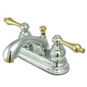 Kingston Brass KB260 Vintage Two Handle 4" Centerset Lavatory Faucet w/ Retail Pop-up w/ metal lever handles