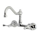 Kingston Brass KS322 Vintage Double Handle Wall Mount Kitchen Faucet w/ buckingham lever handles Kingston Brass KS322 Vintage Double Handle Wall Mount Kitchen Faucet w/ buckingham lever handles