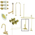 Kingston Brass CCK418 Vintage Wall Mount Gooseneck Clawfoot Tub Faucet Package Kingston Brass CCK418 Vintage Wall Mount Gooseneck Clawfoot Tub Faucet Package