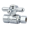 Kingston Brass CC4325 Vintage Straight Stop Valve w/ 1/2" Sweat x 3/8" OD Compression w/ cross handles