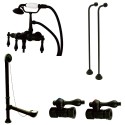 Kingston Brass CCK19T5A Vintage Wall Mount Down Spout Clawfoot Tub Faucet Package in Oil Rubbed Bronze Kingston Brass CCK19T5A Vintage Wall Mount Down Spout Clawfoot Tub Faucet Package in Oil Rubbed Bronze