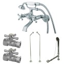 Kingston Brass CCK265 Vintage Wall Mount Clawfoot Tub Faucet Package w/ Offset Supply Lines Kingston Brass CCK265 Vintage Wall Mount Clawfoot Tub Faucet Package w/ Offset Supply Lines
