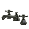 Kingston Brass NS446 Water Onyx widespread lavatory faucet w/ cross Handles & brass pop up drain