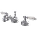 Kingston Brass KS116 Widespread Lavatory Faucet w/ Brass Pop-Up w/ Crystal Lever Handles Kingston Brass KS116 Widespread Lavatory Faucet w/ Brass Pop-Up w/ Crystal Lever Handles