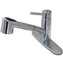 Kingston Brass GS857 Gourmetier Wilshire Single Handle Pull-Out Spray Kitchen Faucet