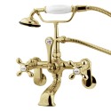 Kingston Brass CC57T Vintage Wall Mount Clawfoot Tub Filler with Hand Shower Kingston Brass CC57T Vintage Wall Mount Clawfoot Tub Filler with Hand Shower