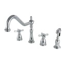 Kingston Brass KB179 8" to 16" Widespread Kitchen Faucet with Brass Sprayer Kingston Brass KB179 8" to 16" Widespread Kitchen Faucet with Brass Sprayer