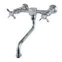 Kingston Brass KS121 Wall Mount 8" Center Vessel Sink Faucet w/ cross handles Kingston Brass KS121 Wall Mount 8" Center Vessel Sink Faucet w/ cross handles
