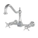 Kingston Brass KS124 Wall Mount 8" Centerset Kitchen Faucet w/ cross handles Kingston Brass KS124 Wall Mount 8" Centerset Kitchen Faucet w/ cross handles