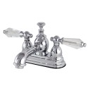 Kingston Brass KS700 4" Centerset Lavatory Faucet with Brass Pop-Up & crystal lever handles Kingston Brass KS700 4" Centerset Lavatory Faucet with Brass Pop-Up & crystal lever handles