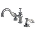 Kingston Brass KS716 Widespread Lavatory Faucet with Brass Pop-Up & crystal lever handles