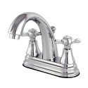 Kingston Brass KS761 4" Centerset Lavatory Faucet with Brass Pop-Up & cross handles