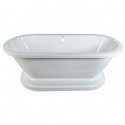 Kingston Brass VTPE672824P Contemporary Pedestal Double Ended Acrylic Bath Tub