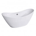 Kingston Brass VTDS682929 Aqua Eden 68" Contemporary Freestanding Double Slipper Acrylic Bathtub