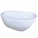 Kingston Brass VT Aqua Eden 59" Contemporary Freestanding Acrylic Bathtub