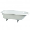 Kingston Brass VCTND673123T 67" Cast Iron Safe & Anti-Slide Roll Top Bathtub w/ Feet w/out Faucet Drillings Kingston Brass VCTND673123T 67" Cast Iron Safe & Anti-Slide Roll Top Bathtub w/ Feet w/out Faucet Drillings