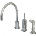 Kingston Brass KS800 Concord Single Lever Widespread Kitchen Faucet w/ Sprayer