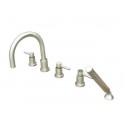 Kingston Brass KS83285DL Concord Three Handle Roman Tub Filler w/ Hand & Shower