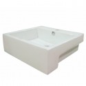 Kingston Brass EV4034 Concord China Vessel Bathroom Sink w/ Overflow Hole, White