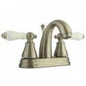 Kingston Brass FS761 English Classic Two Handle 4" Centerset Lavatory Faucet w/ Retail Pop-up & porcelain handles