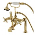 Kingston Brass AE10 Aqua Eden English Country Deck Mount Clawfoot Tub Faucet w/ cross handles