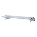 Kingston Brass BA7979C English Vintage Glass Shelf, Bright Chrome