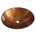 Kingston Brass EVSPFB2 Fauceture Milano Round Amber Bronze Glass Vessel Sink