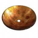 Kingston Brass EVSPFB3 Fauceture Firenze Round Amber Bronze Glass Vessel Sink